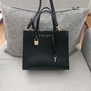 Marc Jacobs calfskin Mini Grid Tote Bag black